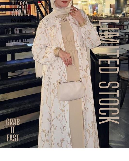 كارديجان مشجر طويل بألوان هادئة فوق دريس Basic CY بتصميم أنيق من Classy Woman