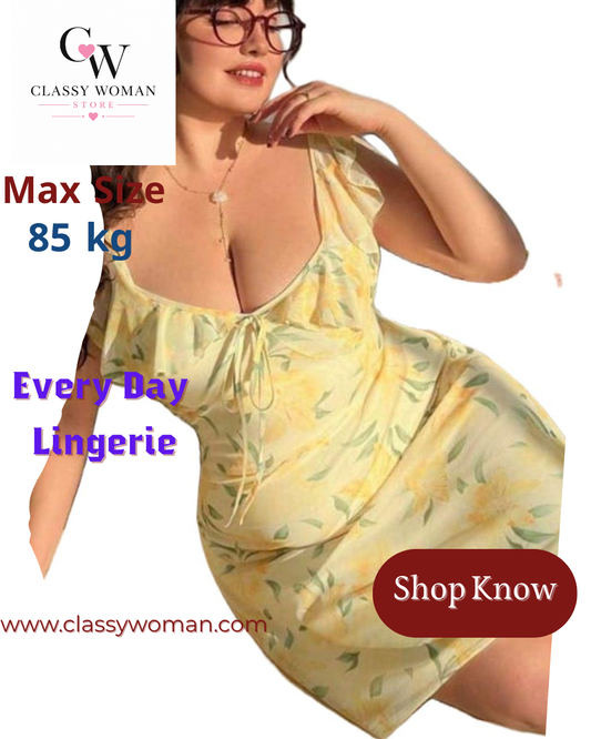 فستان الليل الأصفر نعومه يوميا  حتى 85 كجم