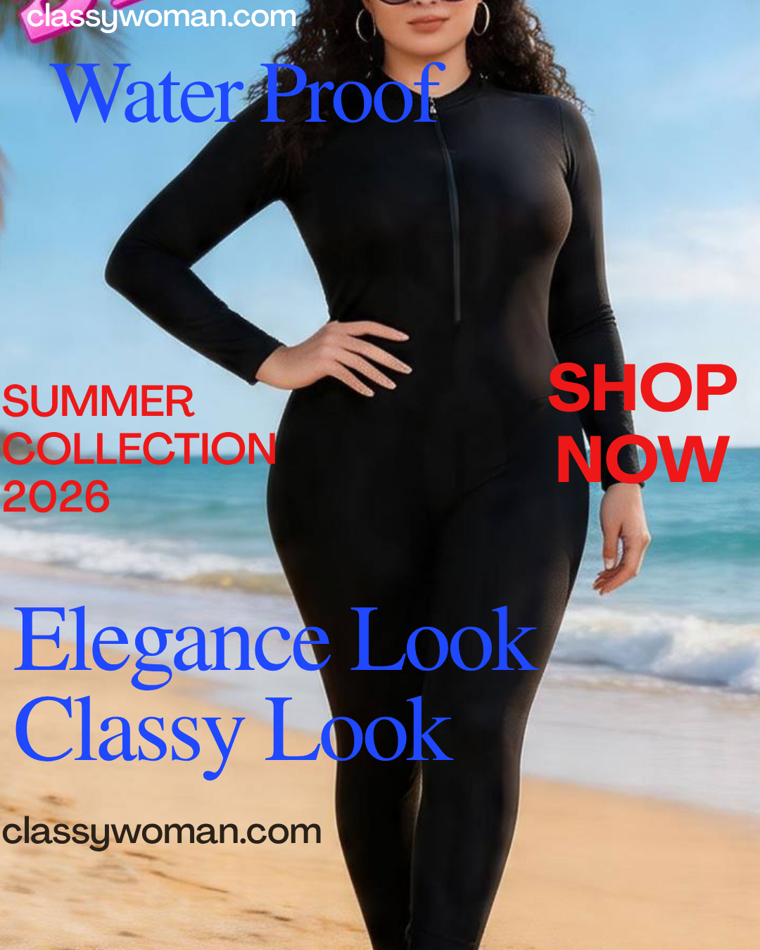 بدلة سباحة Diva Black – Elegance & Classy Look مقاومة للماء | كوليكشن صيف 2026