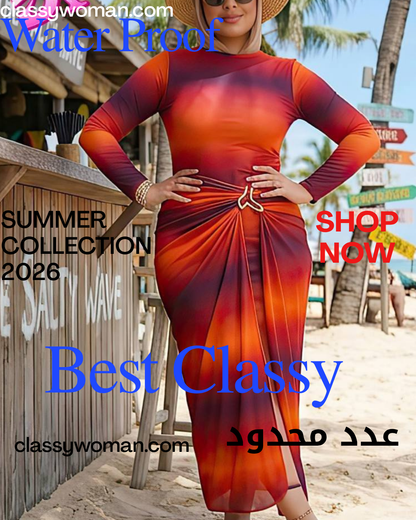 Bure Classy ألوان الغروب المشع | كوليكشن صيف  3   2026 بوركيني