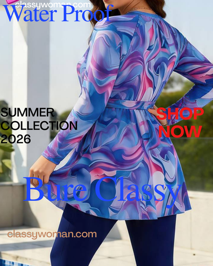💙 مايوه ووتر بروف قطعتين – Summer Collection 2026
