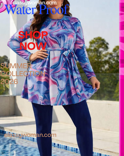 💙 مايوه ووتر بروف قطعتين – Summer Collection 2026