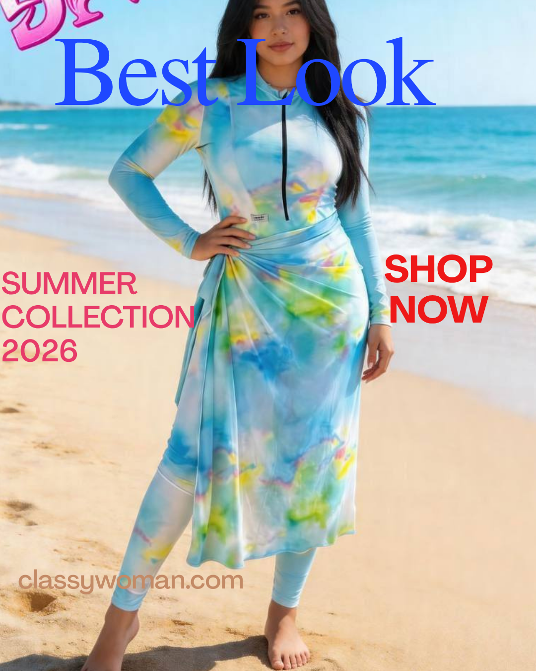 Tie-Dyeبوركيني  Diva Beach تصميم فريد من نوعه بطبعة